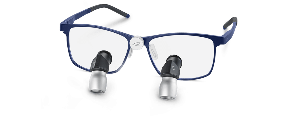 Angled Prismatic Loupes on Airon Frames